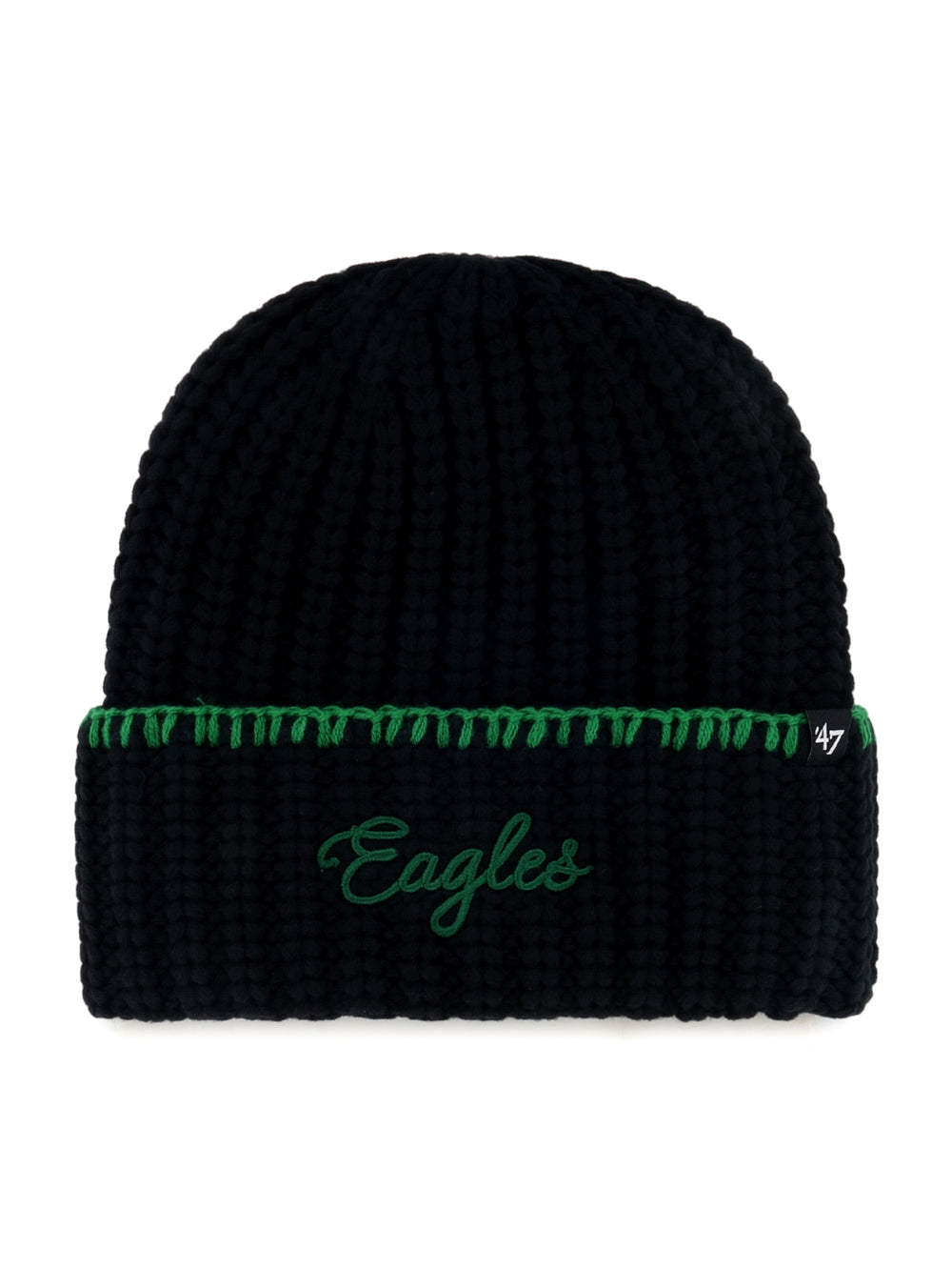 47 47 BLANKET STITCH CUFF KNIT EAGLES BEANIE - BLACK - Boathouse