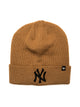 47 47 NY YANKEES RAISED CUFF KNIT BEANIE - CAMEL - Boathouse