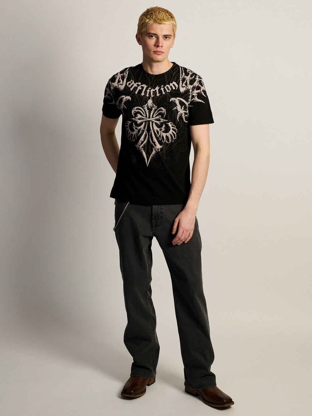 AFFLICTION SKELETON T-SHIRT