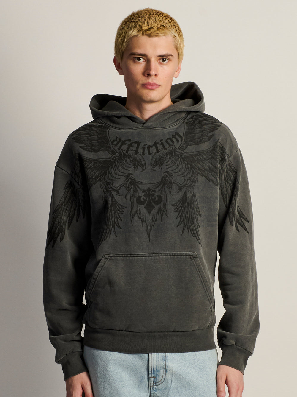 AFFLICTION BIRDS OF PREY PULLOVER HOODIE