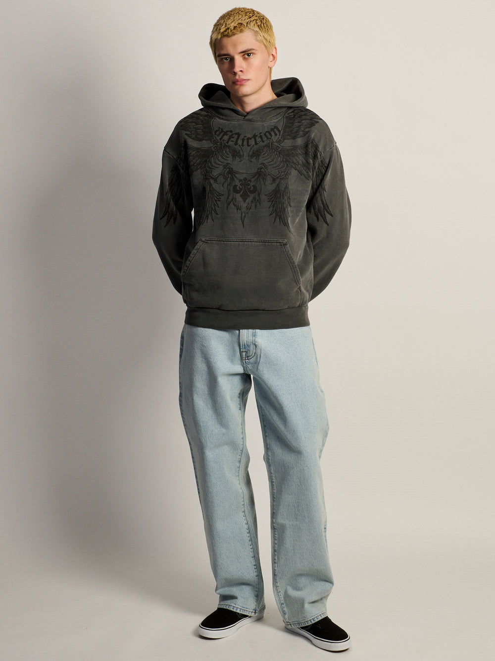 AFFLICTION BIRDS OF PREY PULLOVER HOODIE