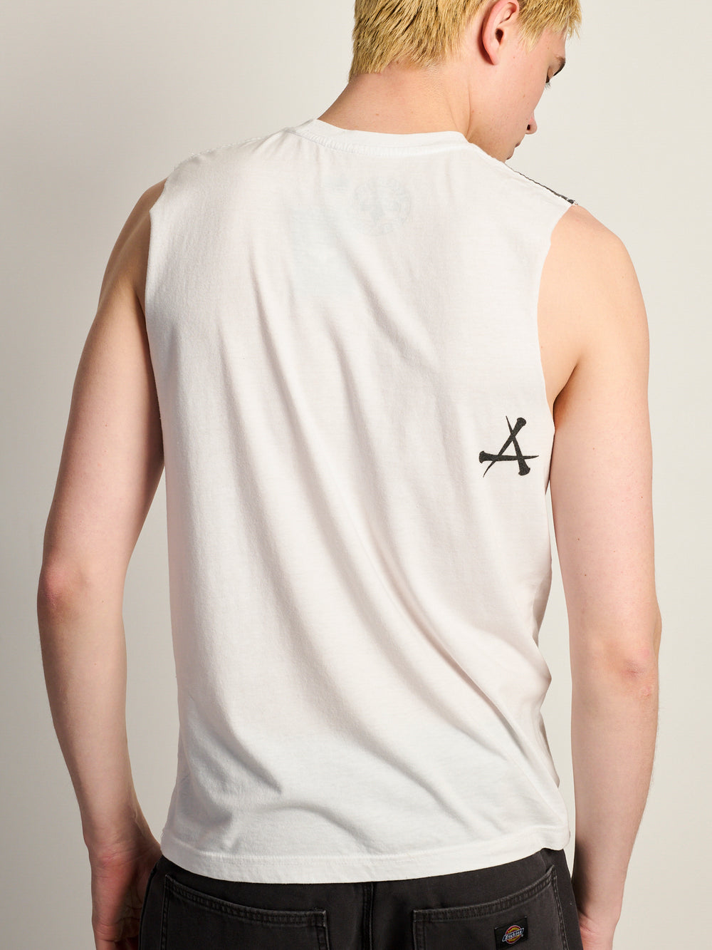 AFFLICTION DEATH EYES MUSCLE TANK -BLANC