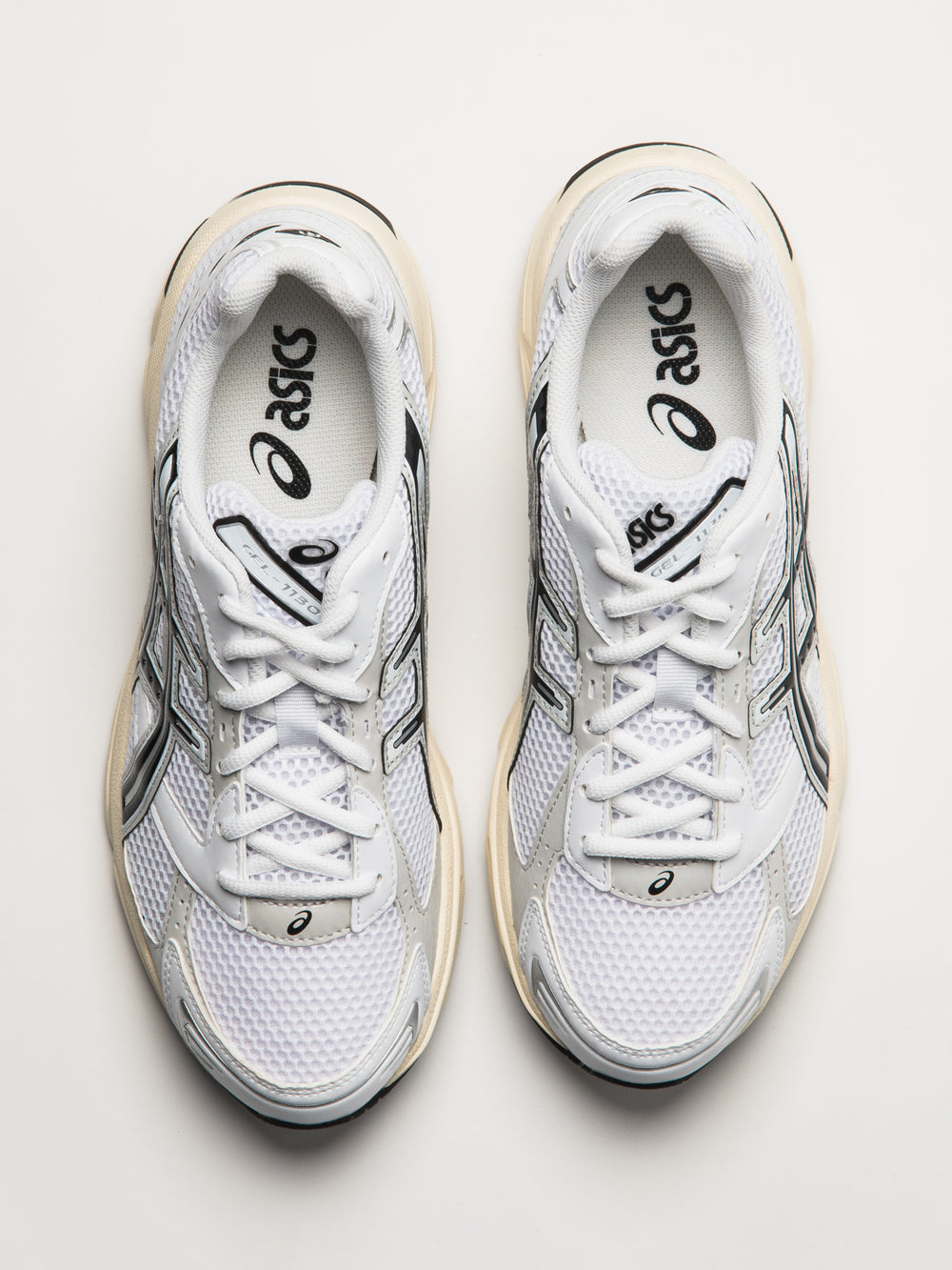 MENS ASICS GEL 1130 SNEAKER - WHITE/CLOUD GREY