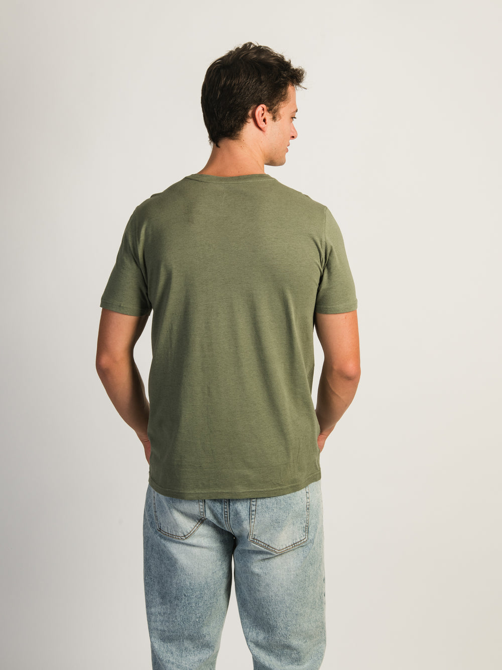 T-SHIRT VICTOR COL V - HEATHER OLIVE