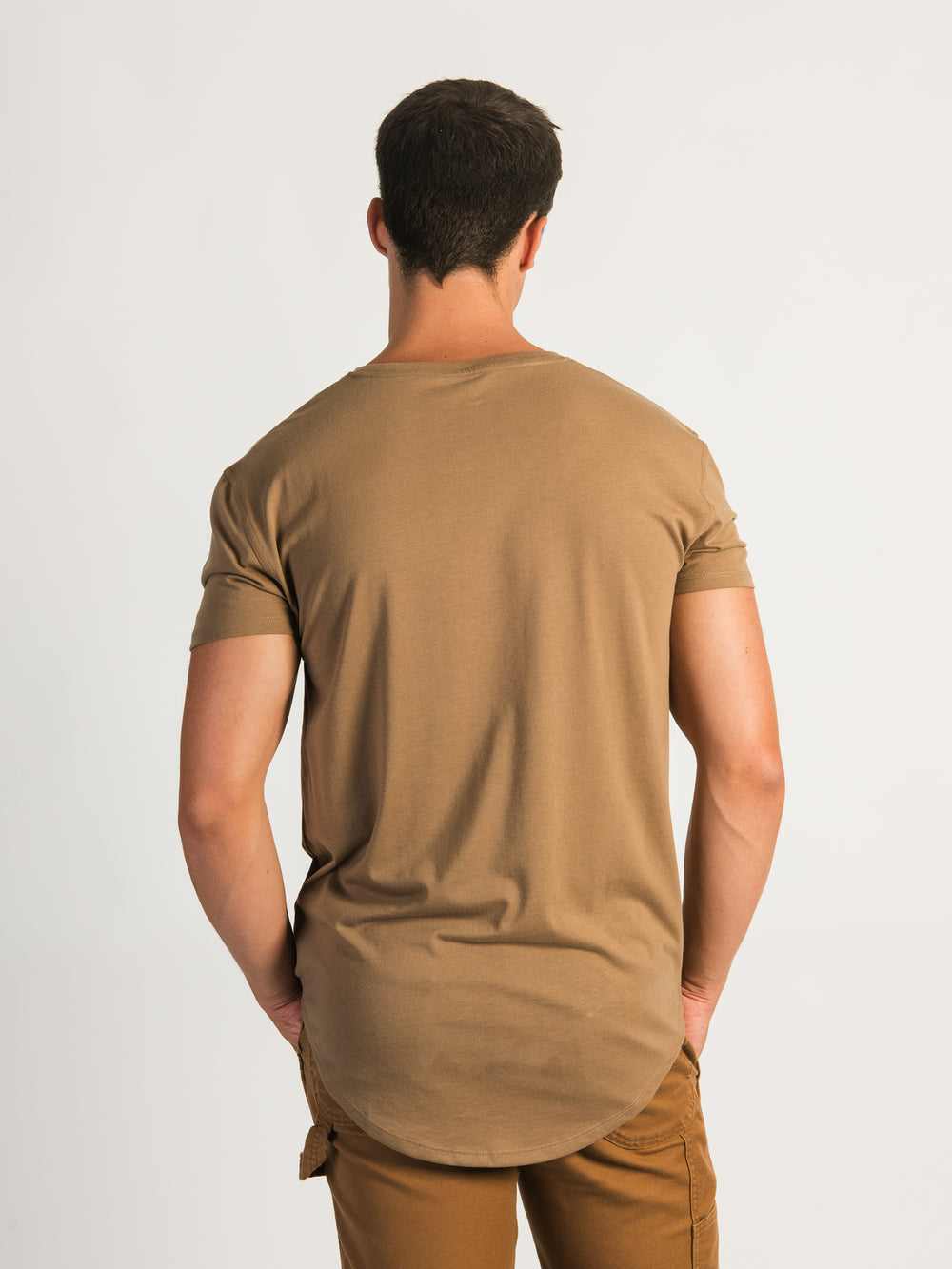 LONGLINE TEE - BEIGE - CLEARANCE