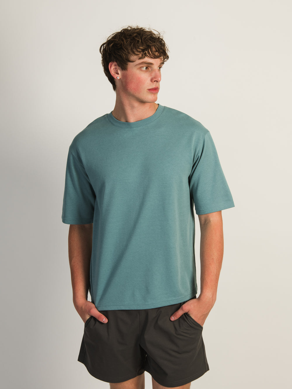 KOLBY KEEP COOL BOXY FIT TEE - TEAL