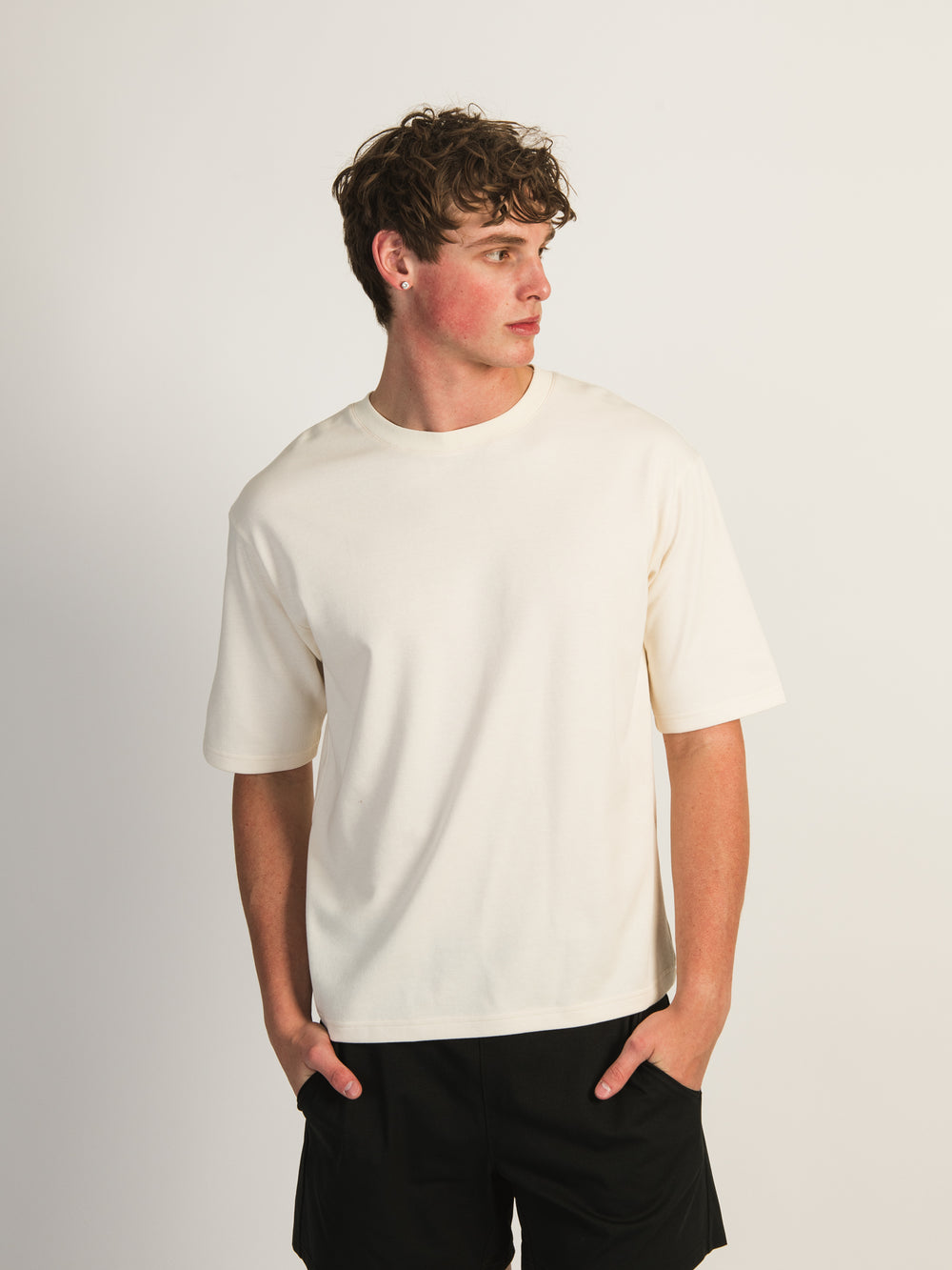 KOLBY KEEP COOL BOXY FIT TEE - CREAM