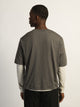 KOLBY SHORT CUT TEE- CHARCOAL