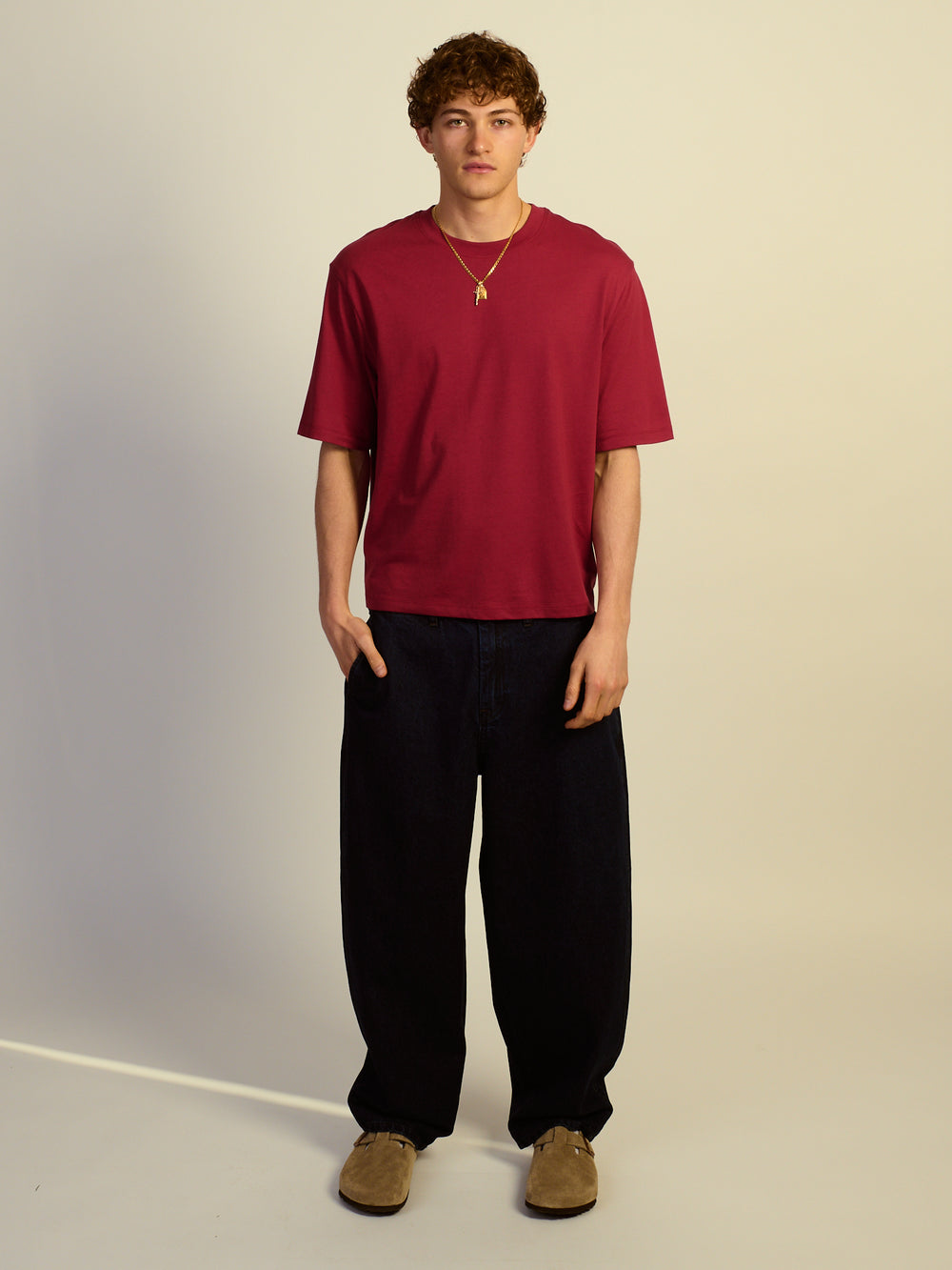 BOATHOUSE ESSENTIALS SHORT CUT TEE - CRANBERRY - Boathouse
