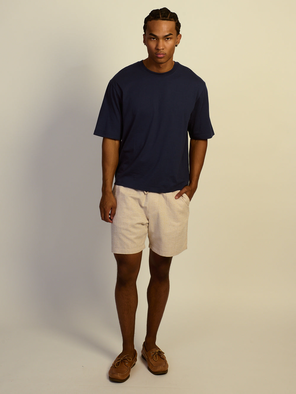 SHORT CUT TEE - NAVY
