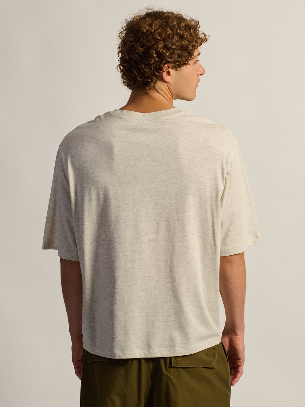 SHORT CUT TEE - OATMEAL