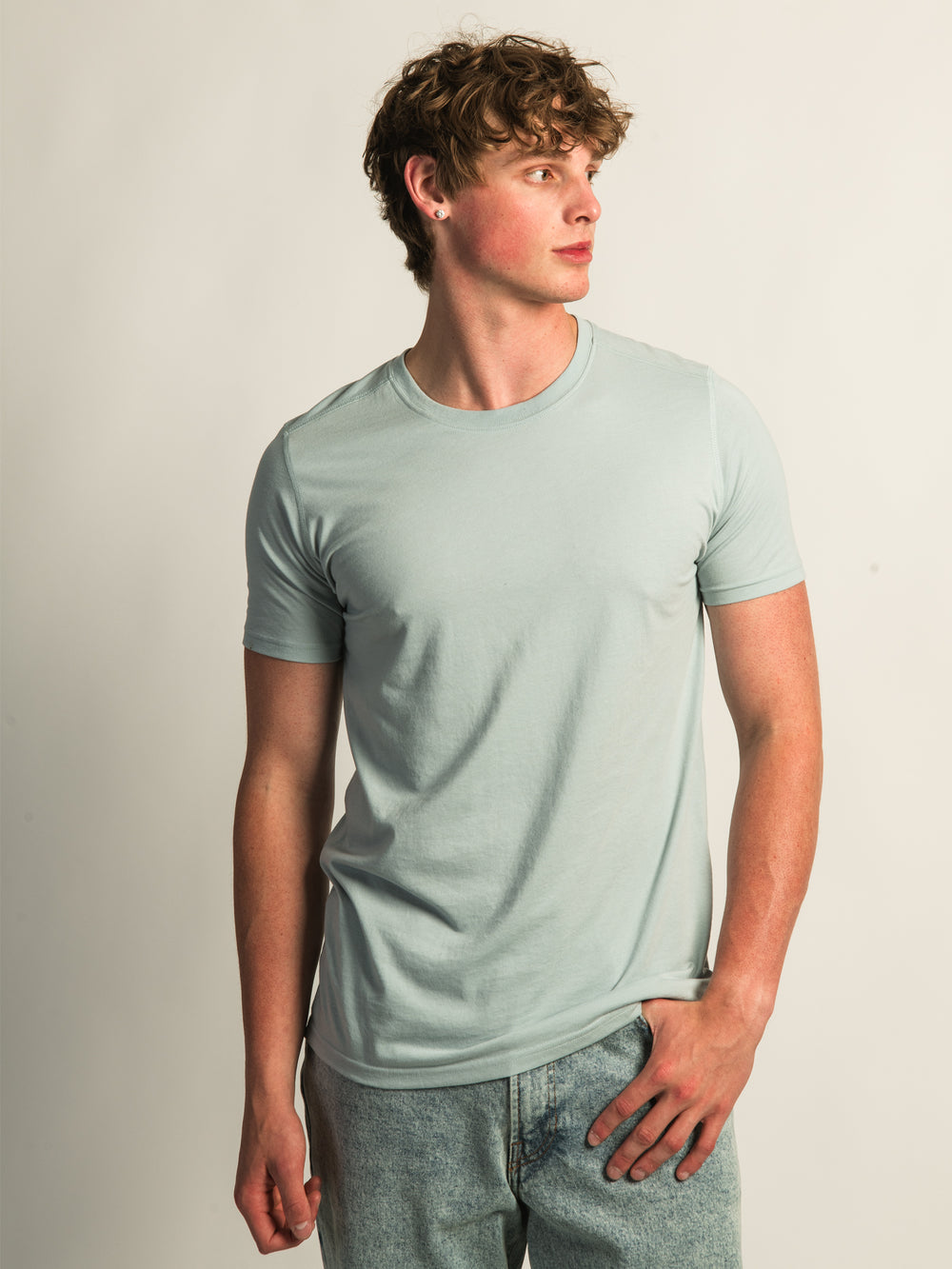 T-SHIRT RAS DU COU VICTOR - CEMENT