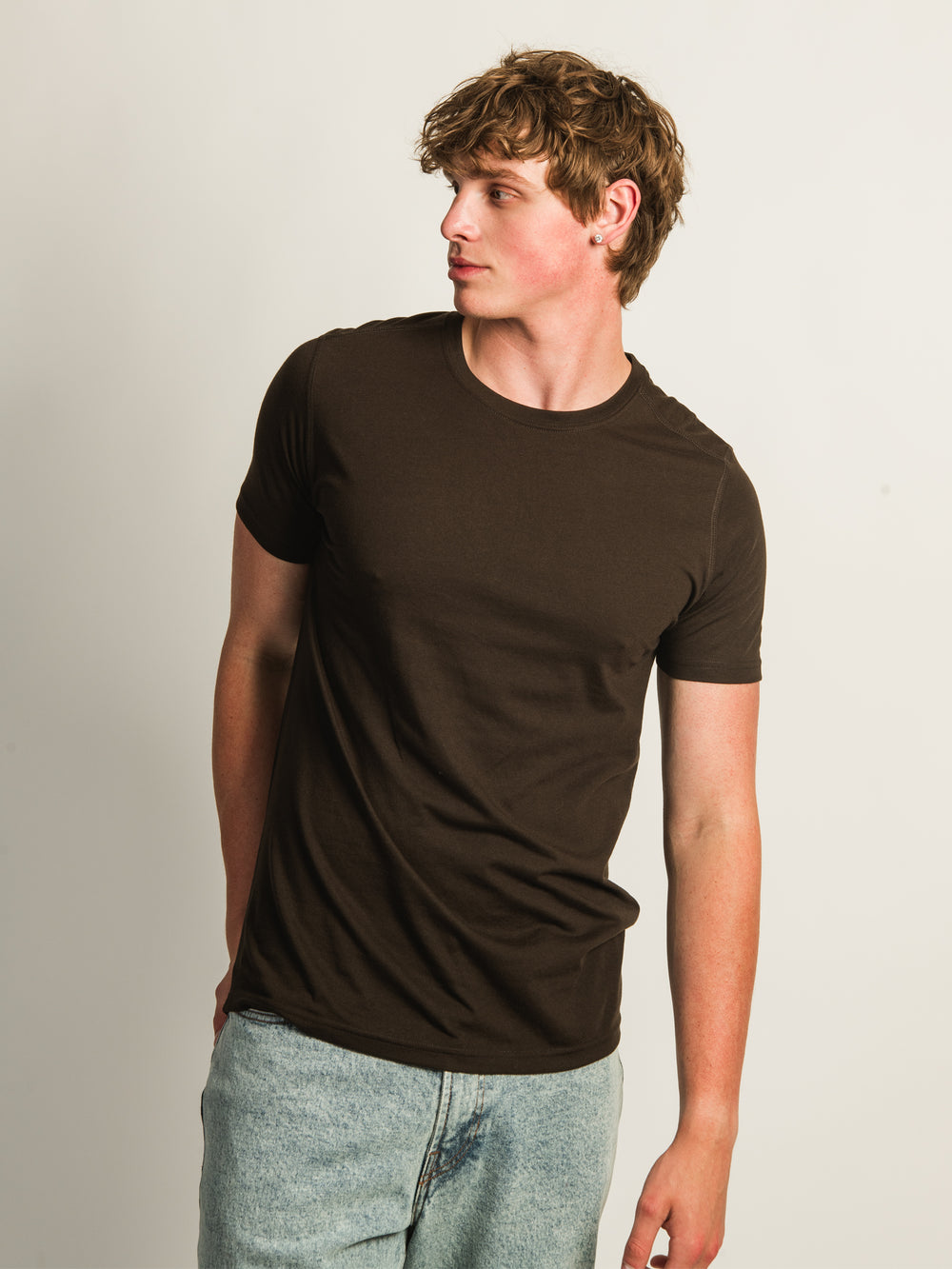 T-SHIRT RAS DU COU VICTOR - CHOCOLAT