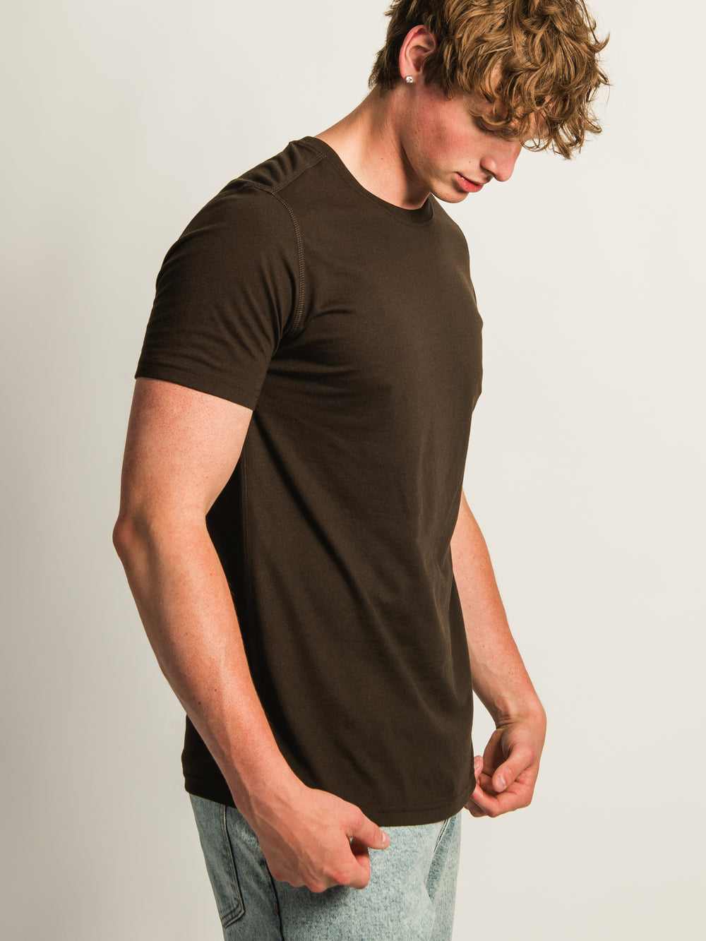 T-SHIRT RAS DU COU VICTOR - CHOCOLAT