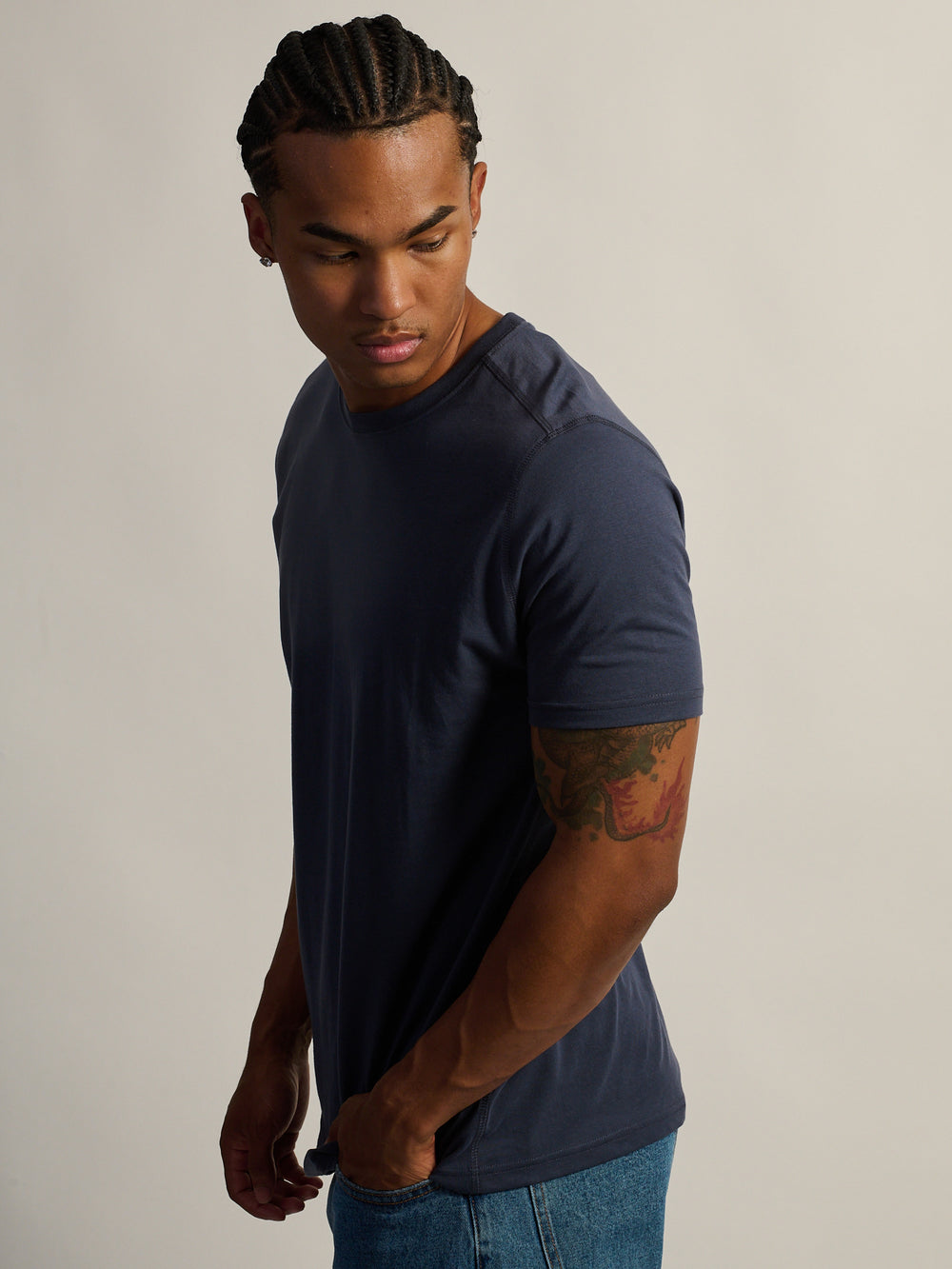 VICTOR CREWNECK - CARBON MAROON NAVY