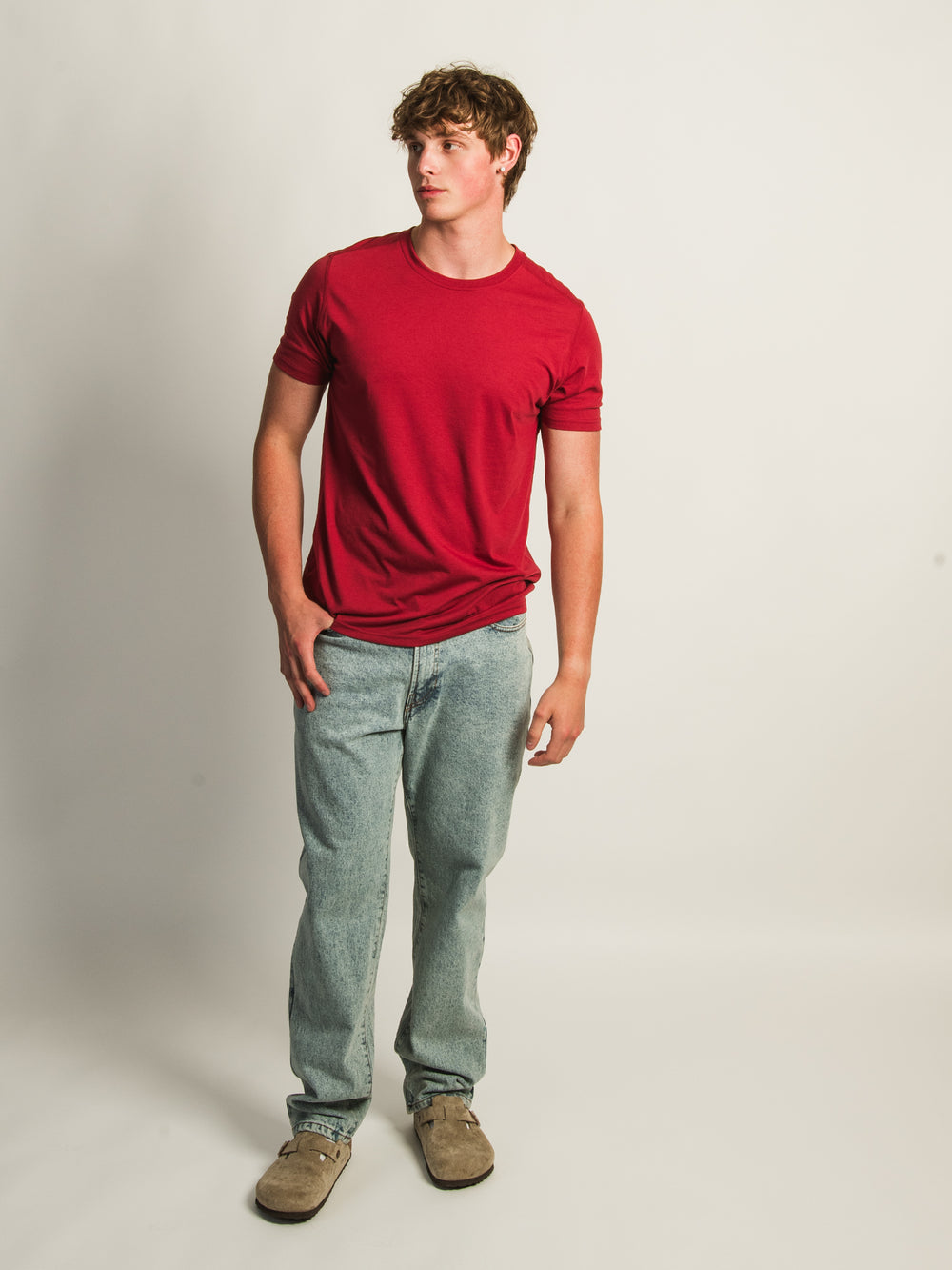 T-SHIRT RAS DU COU VICTOR - CRANBERRY