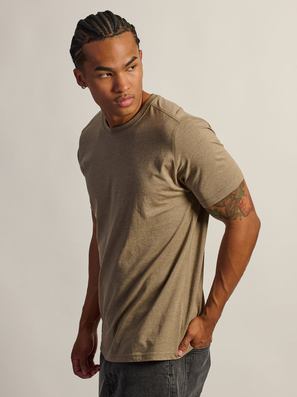 VICTOR CREWNECK - HEATHER BROWN