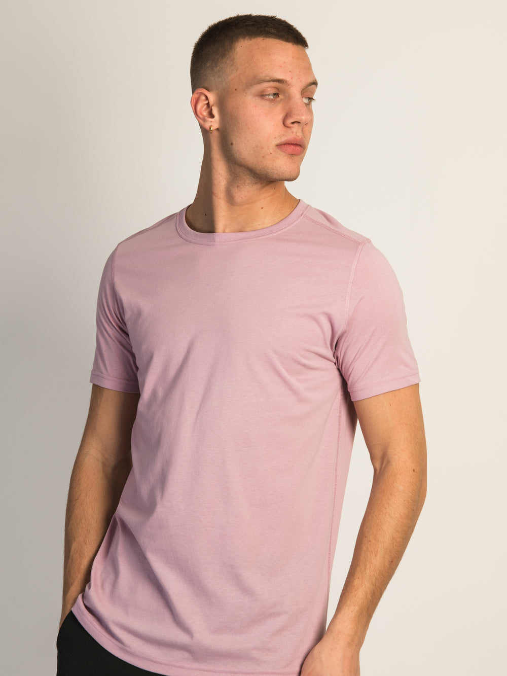 VICTOR CREWNECK TEE - DUSTY ROSE