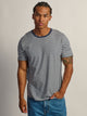 T-SHIRT À COL ROND VICTOR RAYÉ BOATHOUSE - CARBON NAVY