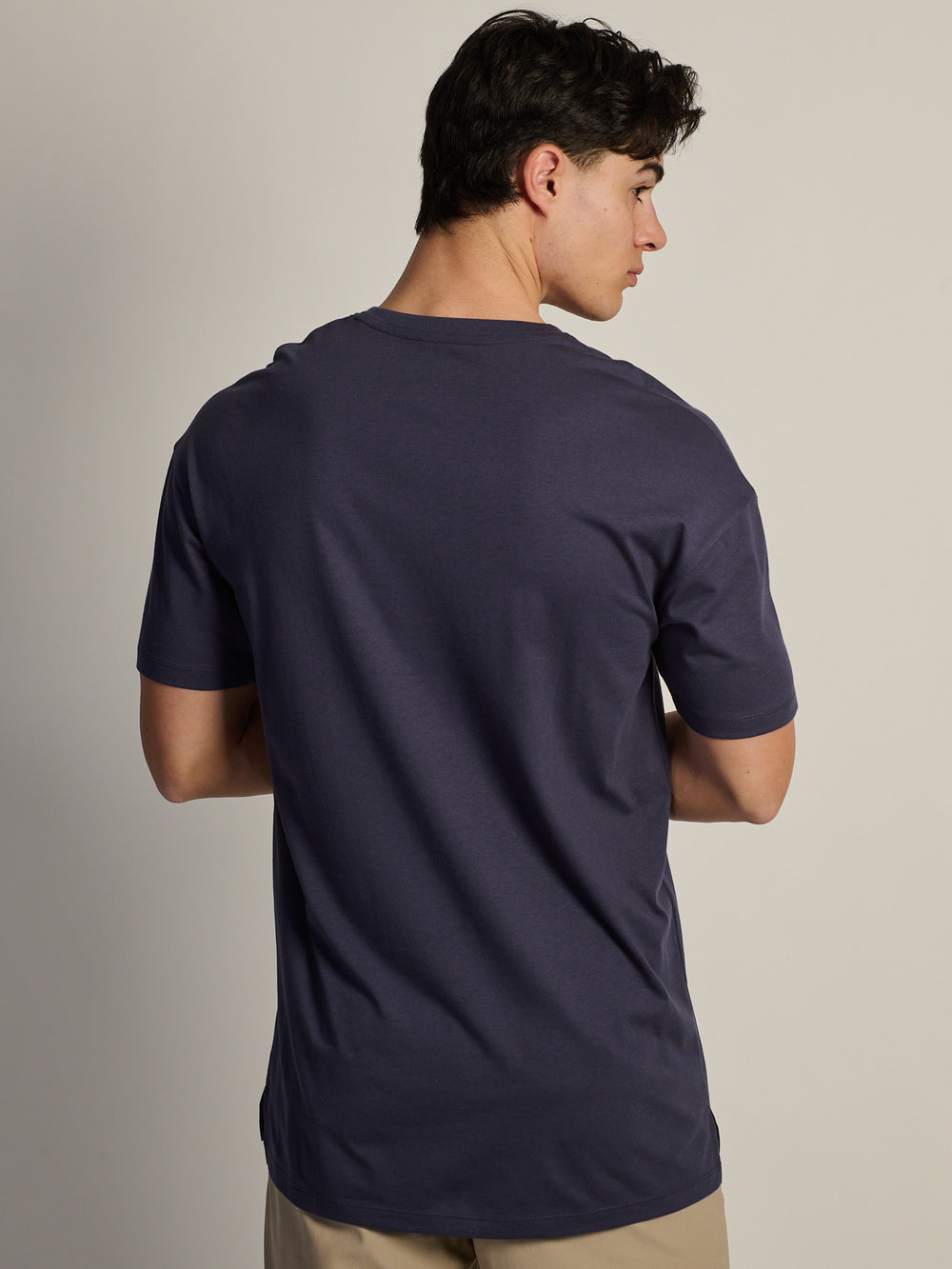 LONG FIT TEE - CHARCOAL NAVY