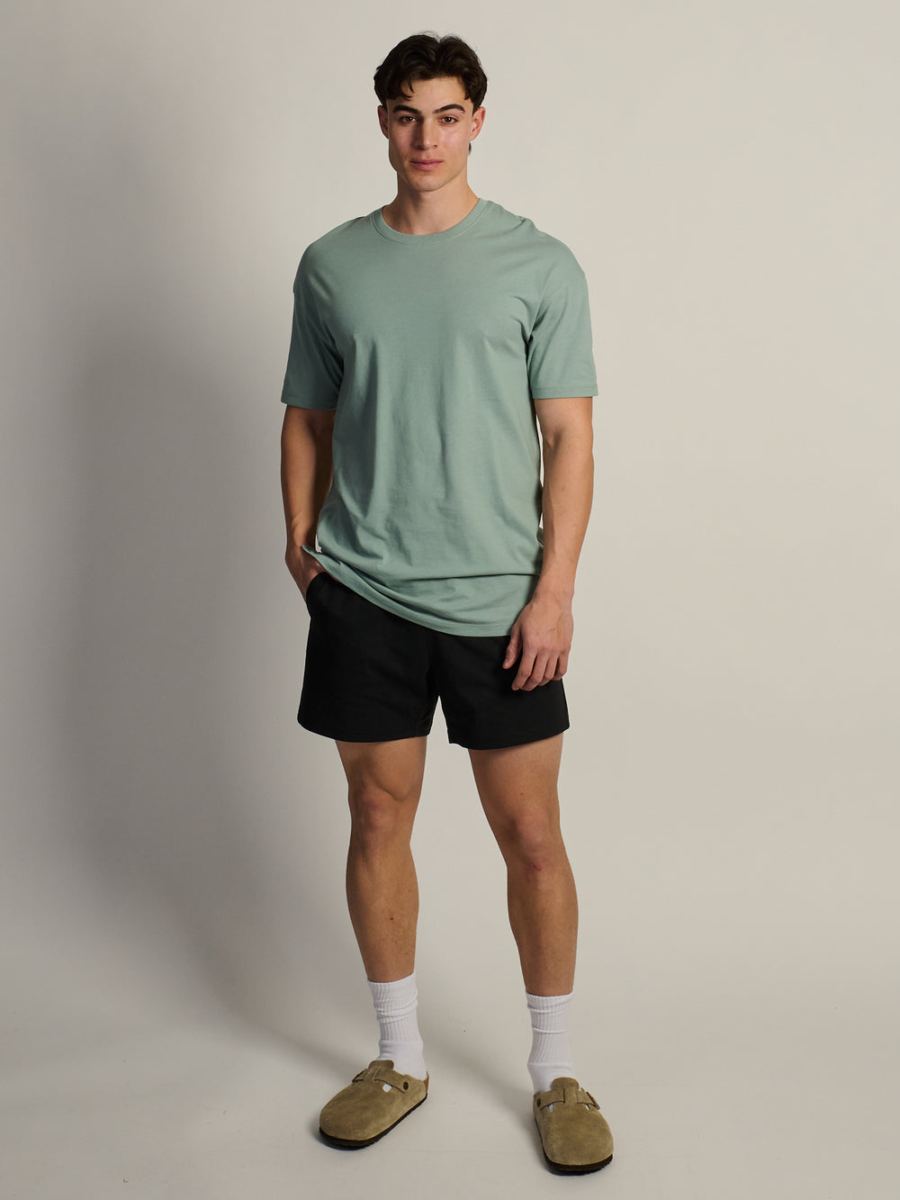 LONG FIT TEE- GREEN