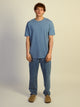LONG FIT TEE - HEATHER BLUE