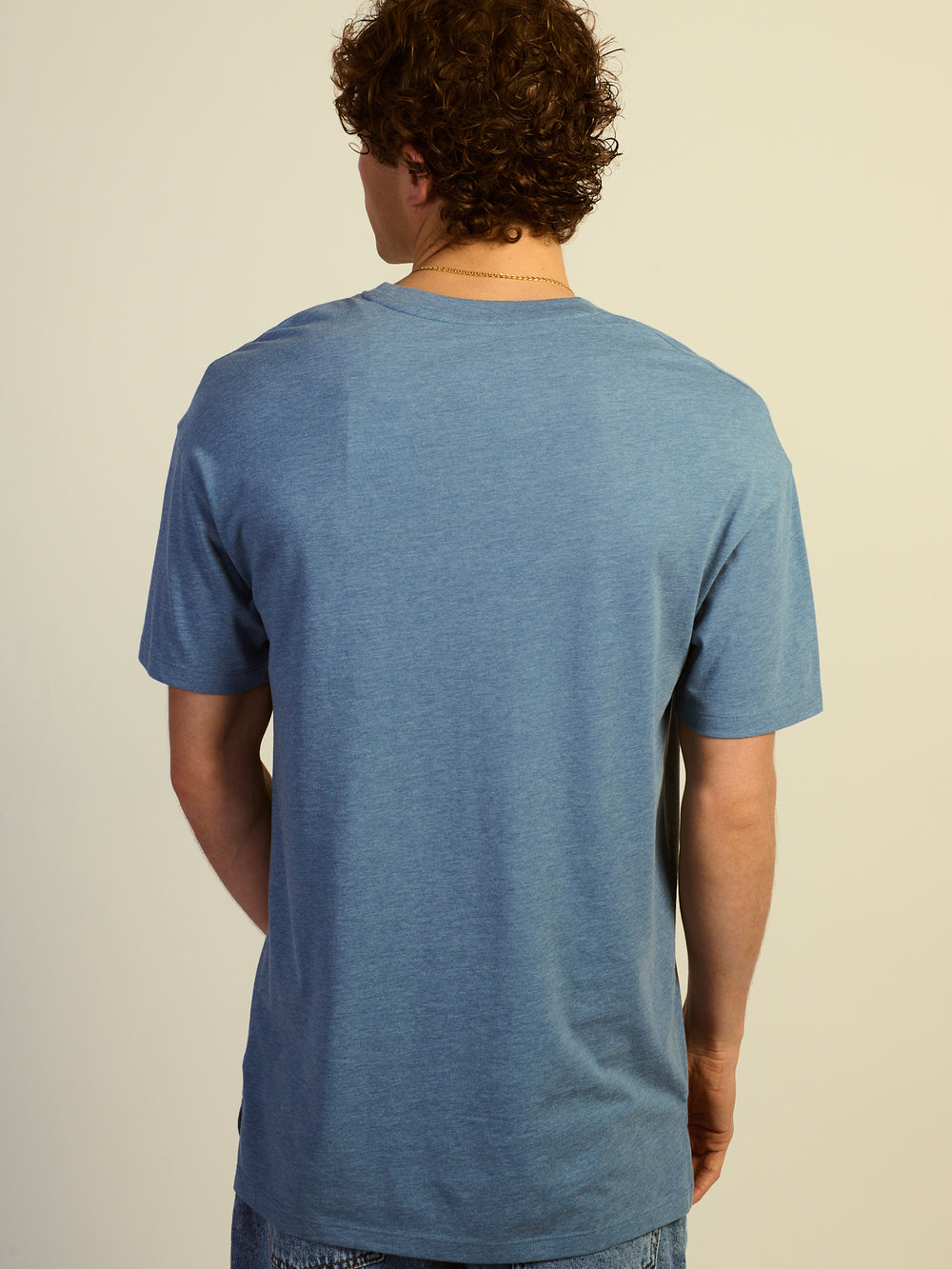 LONG FIT TEE - HEATHER BLUE