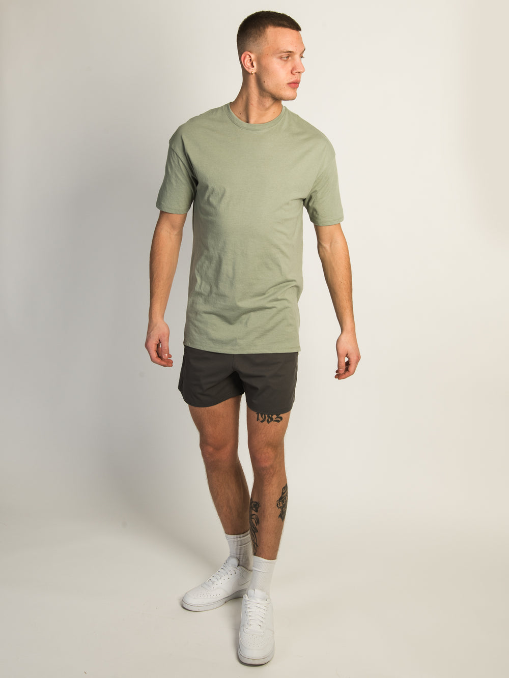 LONG FIT T-SHIRT- SAGE