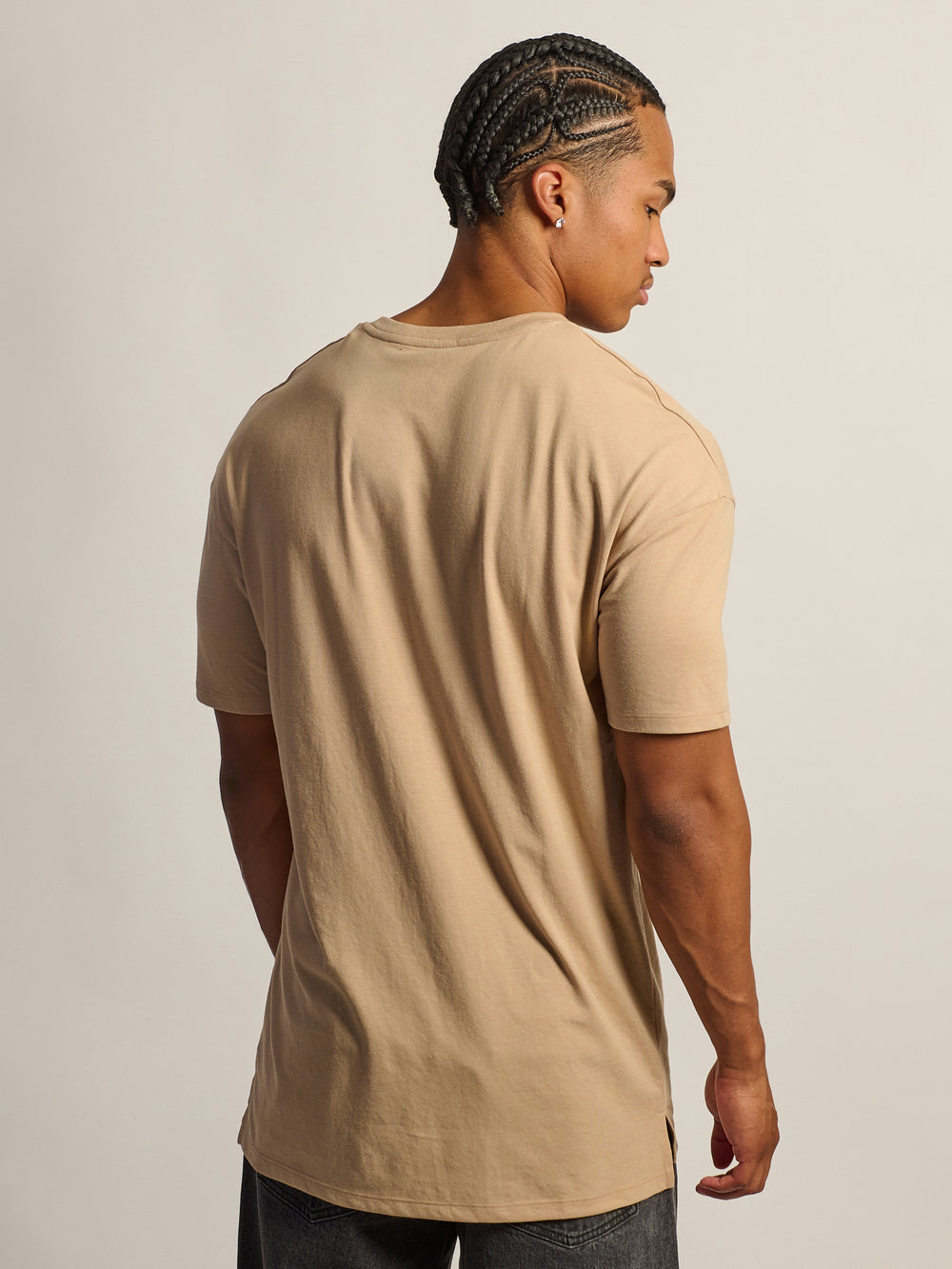 T-SHIRT LONG FIT - SABLE