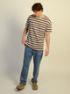 BOATHOUSE ESSENTIALS LONG FIT TEE - STRIPE - Boathouse