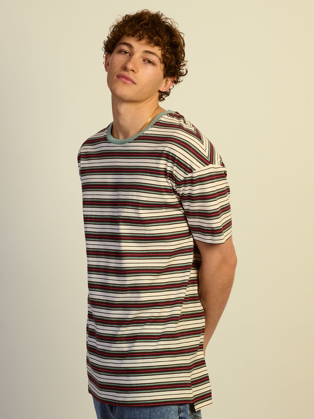 T-SHIRT LONG FIT - RAYURES