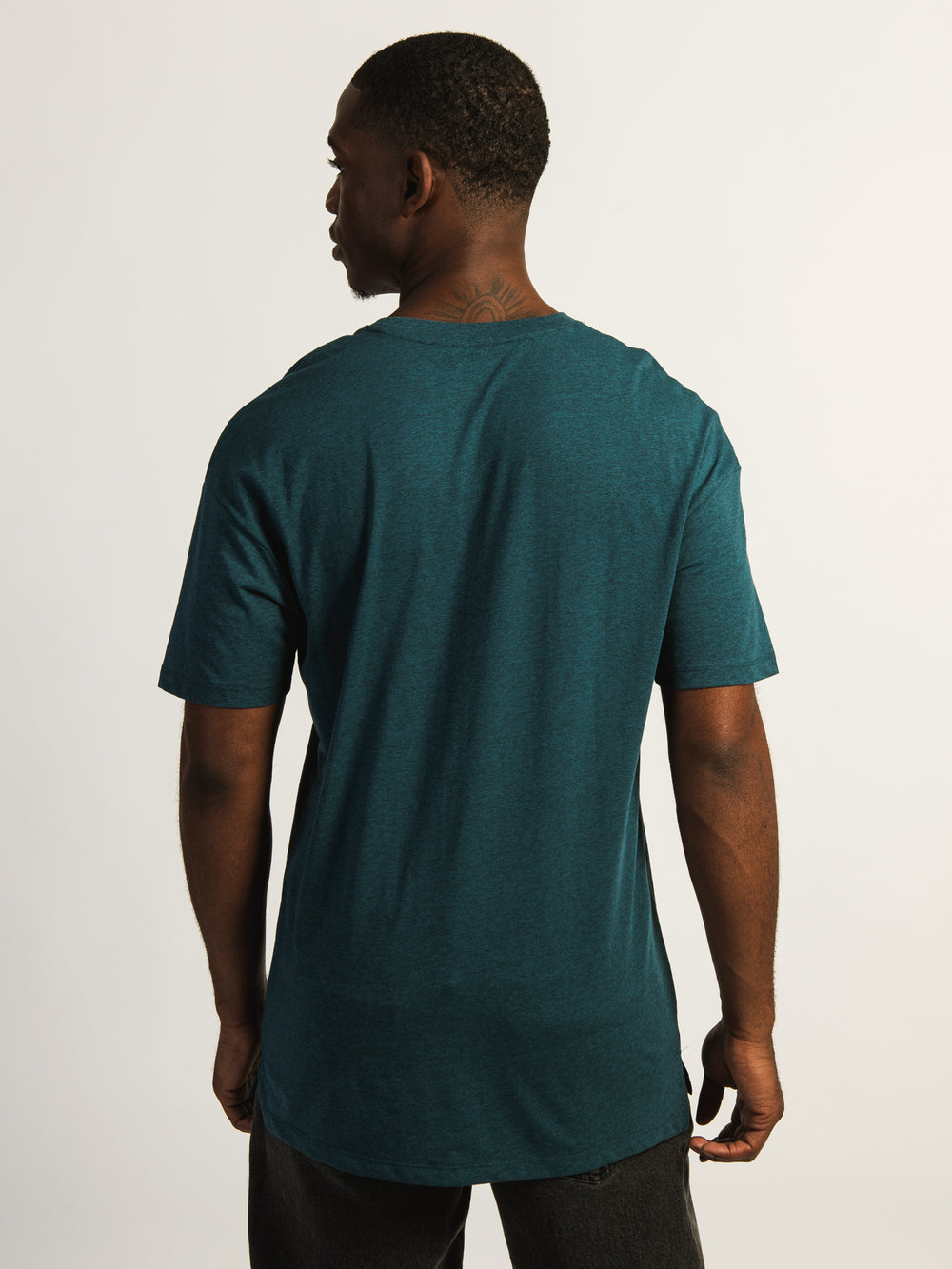 T-SHIRT LONG- HEATHER TEAL