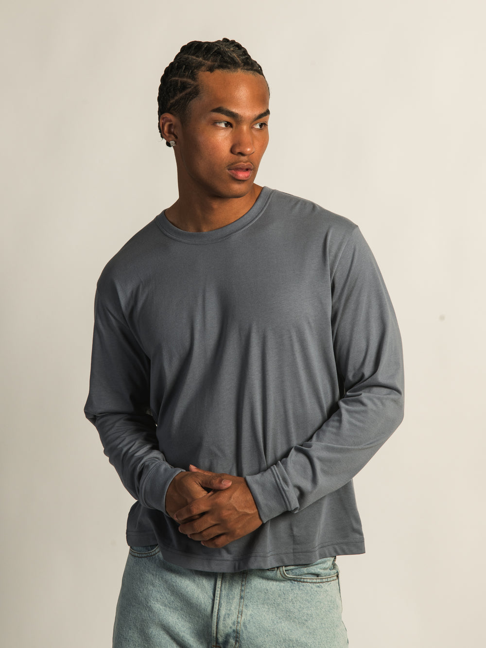 LONG SLEEVE TEE - BLUE