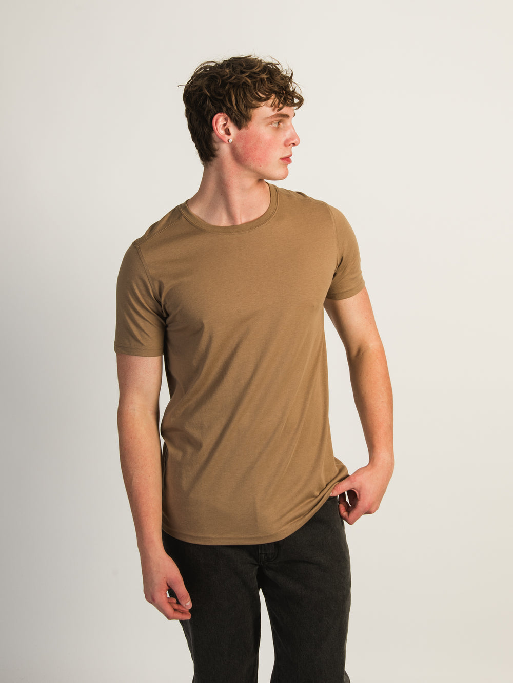 VICTOR CREWNECK TEE - BEIGE