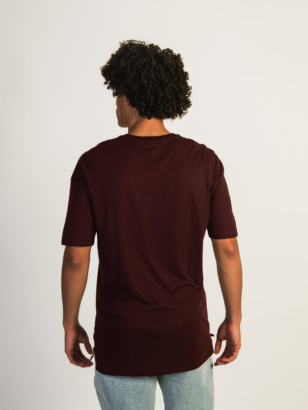 T-SHIRT COUPE LONGUE - PRUNE