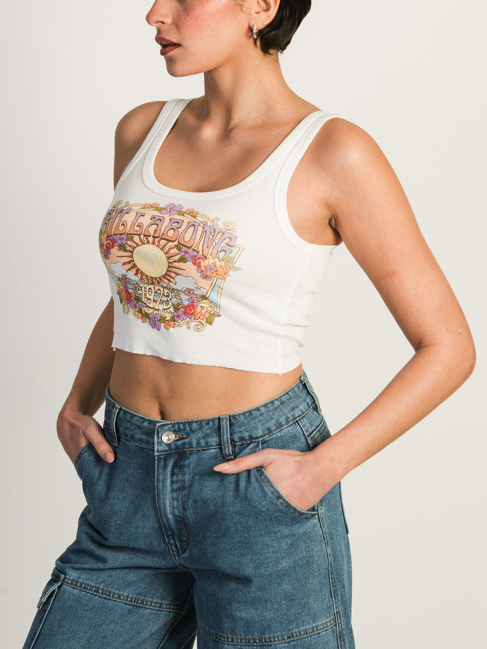BILLABONG RAY OF SUNSHINE CROP TANK TOP - CLEARANCE