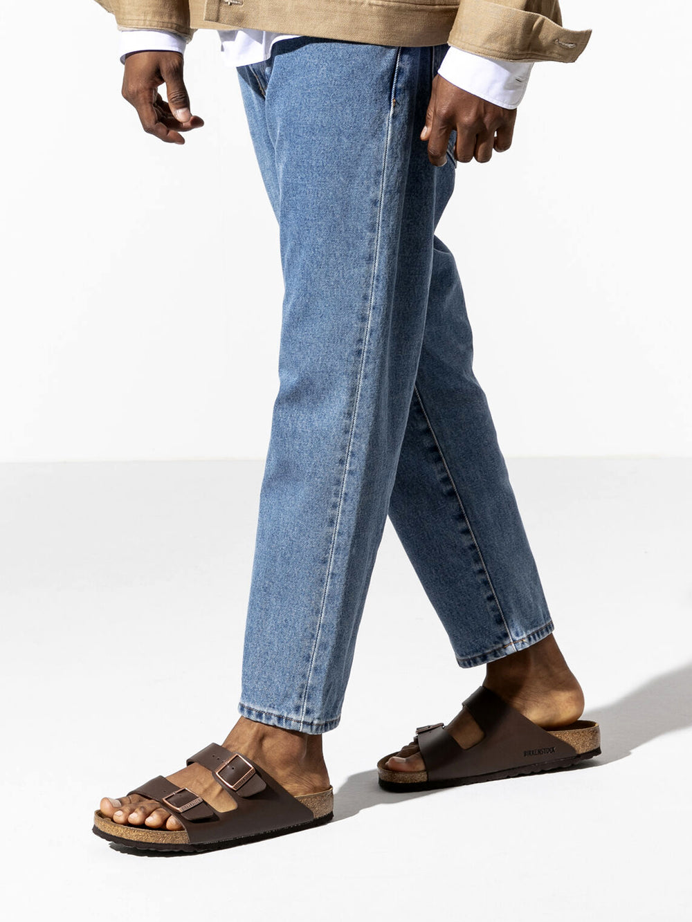 MENS BIRKENSTOCK ARIZONA SANDALS - DARK BROWN