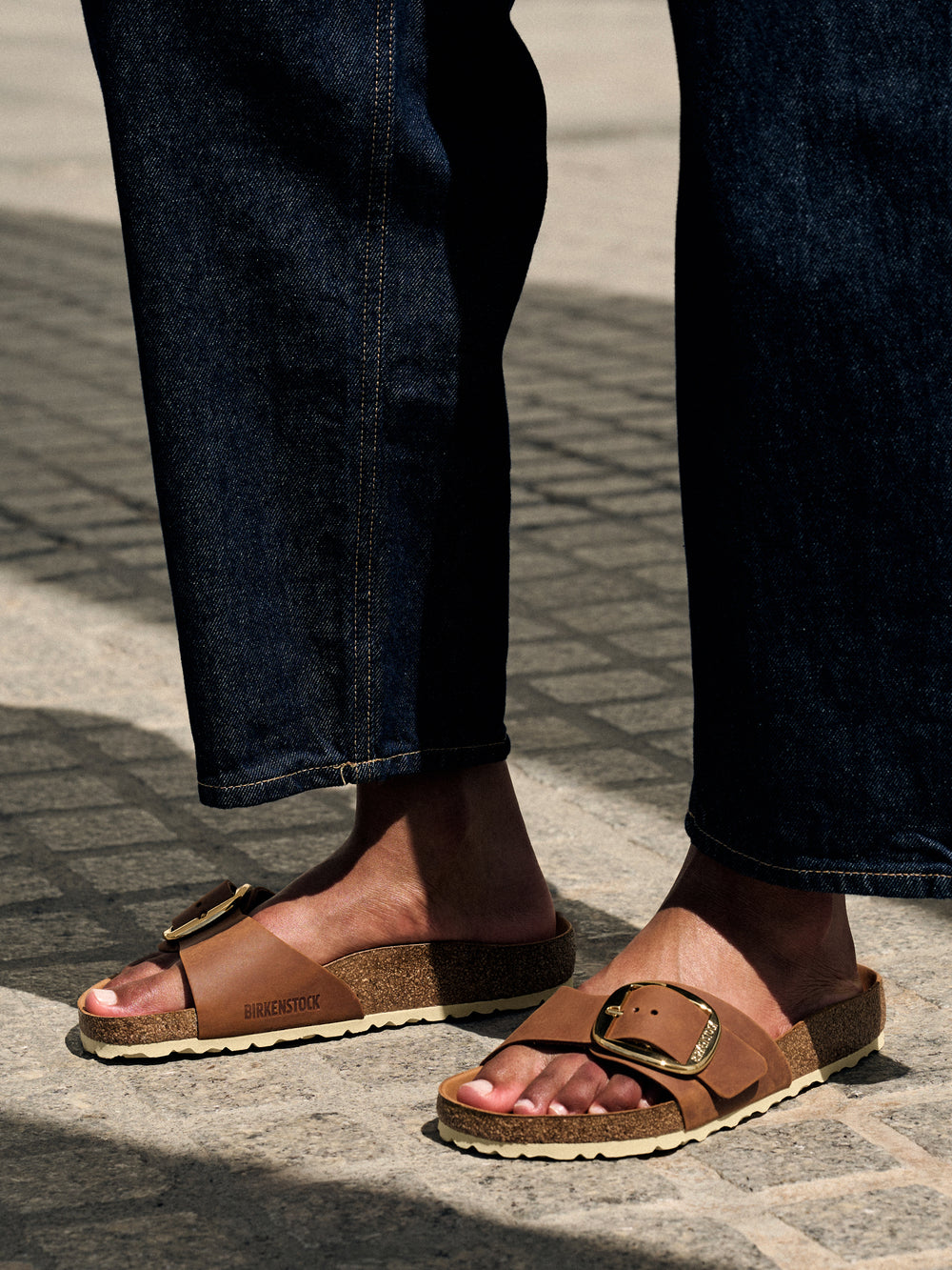 SANDALE EN CUIR HUILÉ BIRKENSTOCK MADRID BIG BUCKLE POUR FEMME