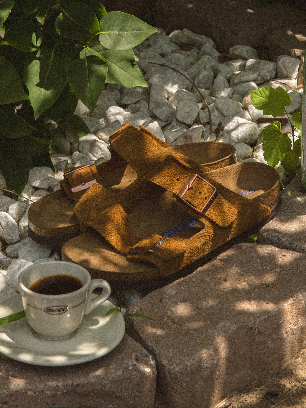 WOMENS BIRKENSTOCK ARIZONA SOFT NARROW SANDALS - MINK