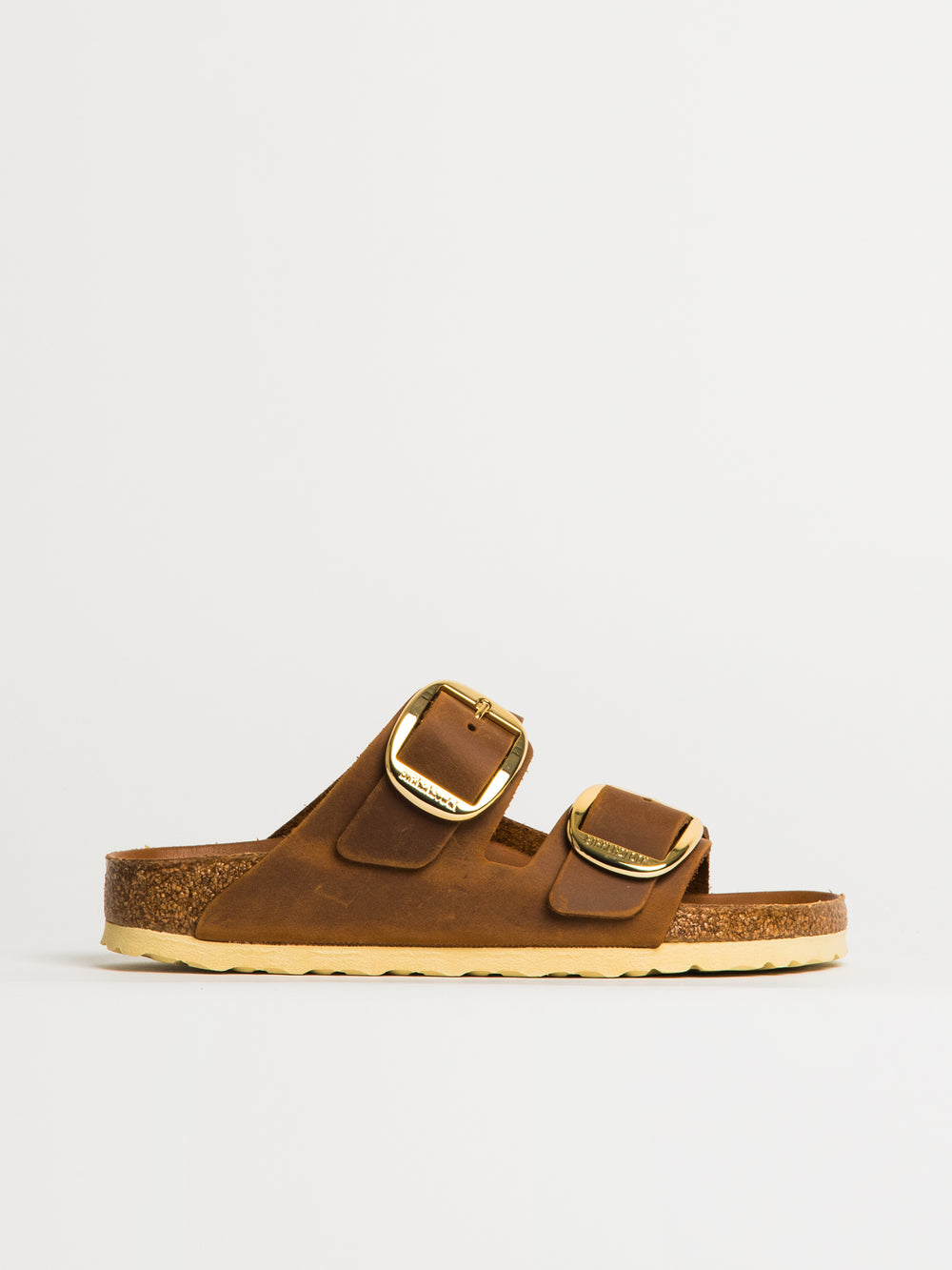 SANDALES EN CUIR HUILÉ À GRANDE BOUCLE BIRKENSTOCK ARIZONA POUR FEMMES - MOYEN/ÉTROIT - COGNAC
