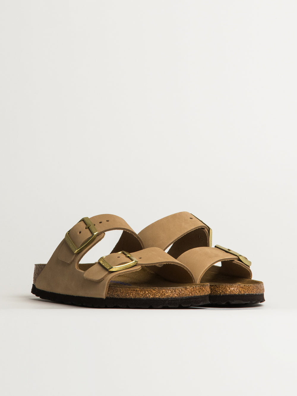 WOMENS BIRKENSTOCK ARIZONA SOFT FOOTBED NUBUCK SANDALS - MEDIUM/NARROW - SAND