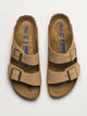 BIRKENSTOCK WOMENS BIRKENSTOCK ARIZONA SOFT FOOTBED NUBUCK SANDALS - MEDIUM/NARROW - SAND - Boathouse