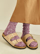 BIRKENSTOCK WOMENS BIRKENSTOCK ARIZONA SOFT FOOTBED NUBUCK SANDALS - MEDIUM/NARROW - SAND - Boathouse