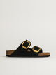 BIRKENSTOCK WOMENS BIRKENSTOCK ARIZONA BIG BUCKLE NUBUCK SANDALS - BLACK - Boathouse