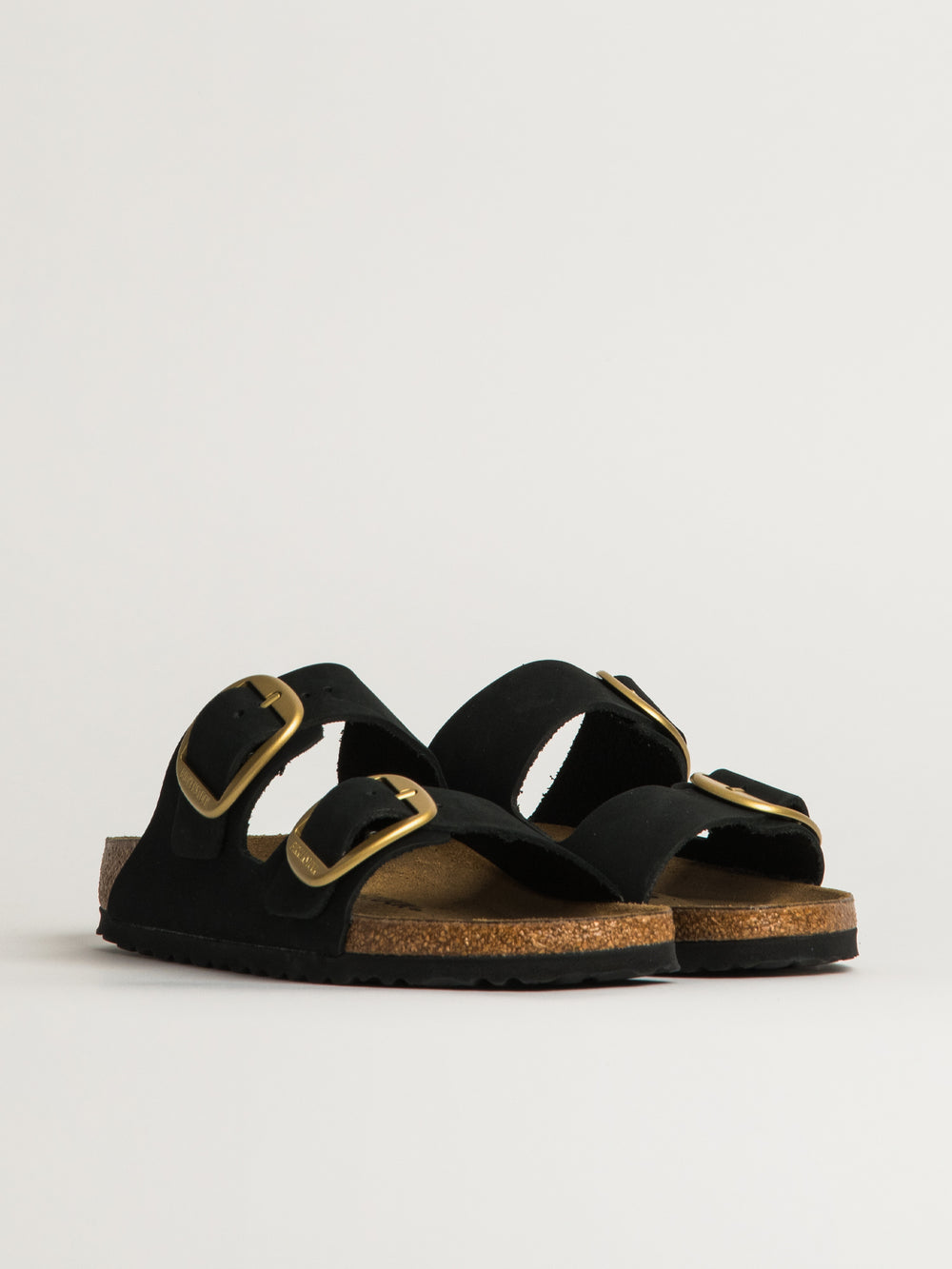 SANDALES BIRKENSTOCK ARIZONA BIG BUCKLE NUBUCK POUR FEMME - NOIR