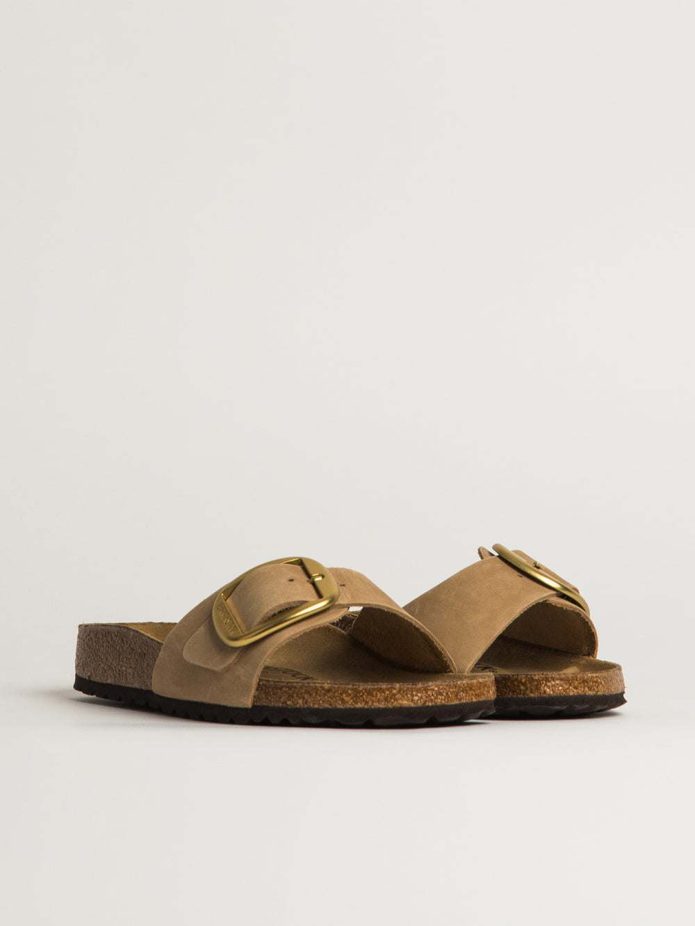 BIRKENSTOCK MADRID BIG BUCKLE NUBUCK SANDAL WOMENS - SAND