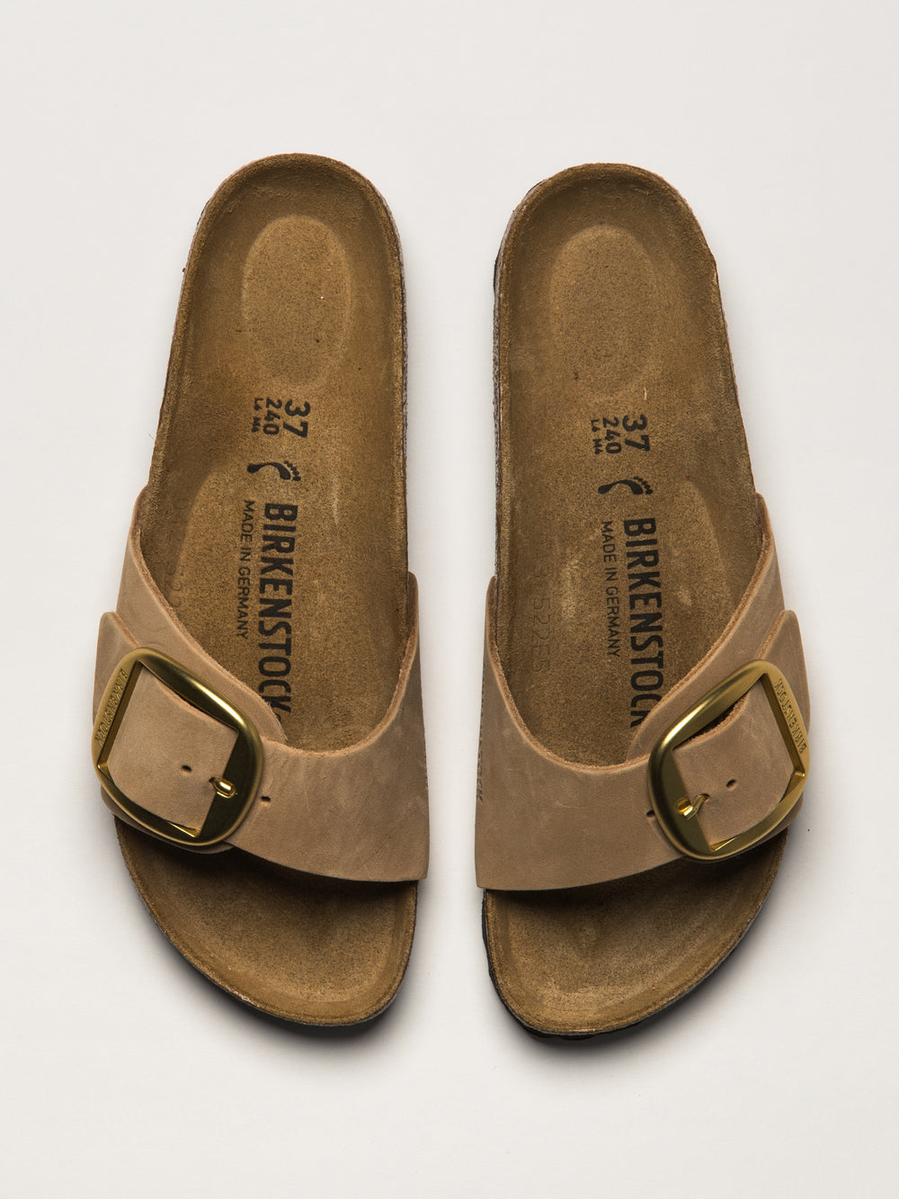 BIRKENSTOCK MADRID BIG BUCKLE NUBUCK SANDAL WOMENS - SAND