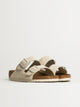 BIRKENSTOCK WOMENS BIRKENSTOCK ARIZONA SOFT FOOTBED SUEDE SANDALS - REGULAR - ANTIQUE WHITE - Boathouse