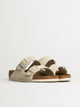 BIRKENSTOCK WOMENS BIRKENSTOCK ARIZONA SOFT FOOTBED SUEDE SANDALS - REGULAR - ANTIQUE WHITE - Boathouse