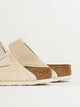 BIRKENSTOCK WOMENS BIRKENSTOCK ARIZONA SOFT FOOTBED SUEDE SANDALS - REGULAR - ANTIQUE WHITE - Boathouse